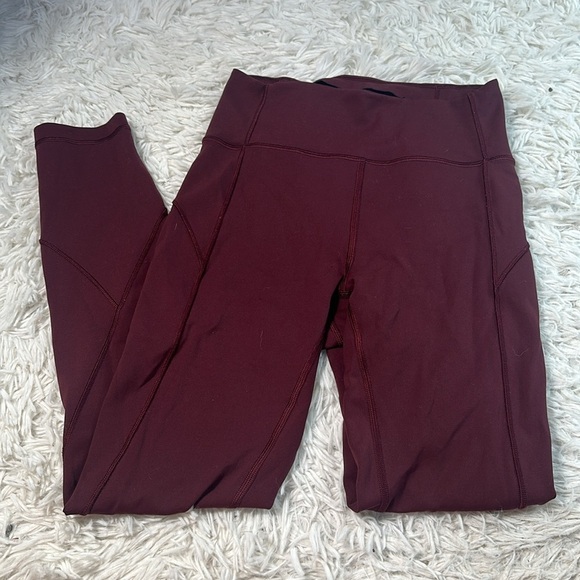 Lululemon In Movement Tight 25" *Everlux Garnet - Picture 1 of 5